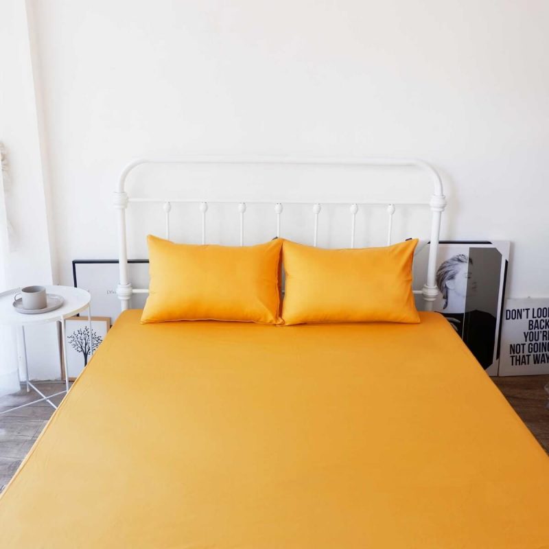 Drap giường màu trơn AMD Dream cotton lụa: