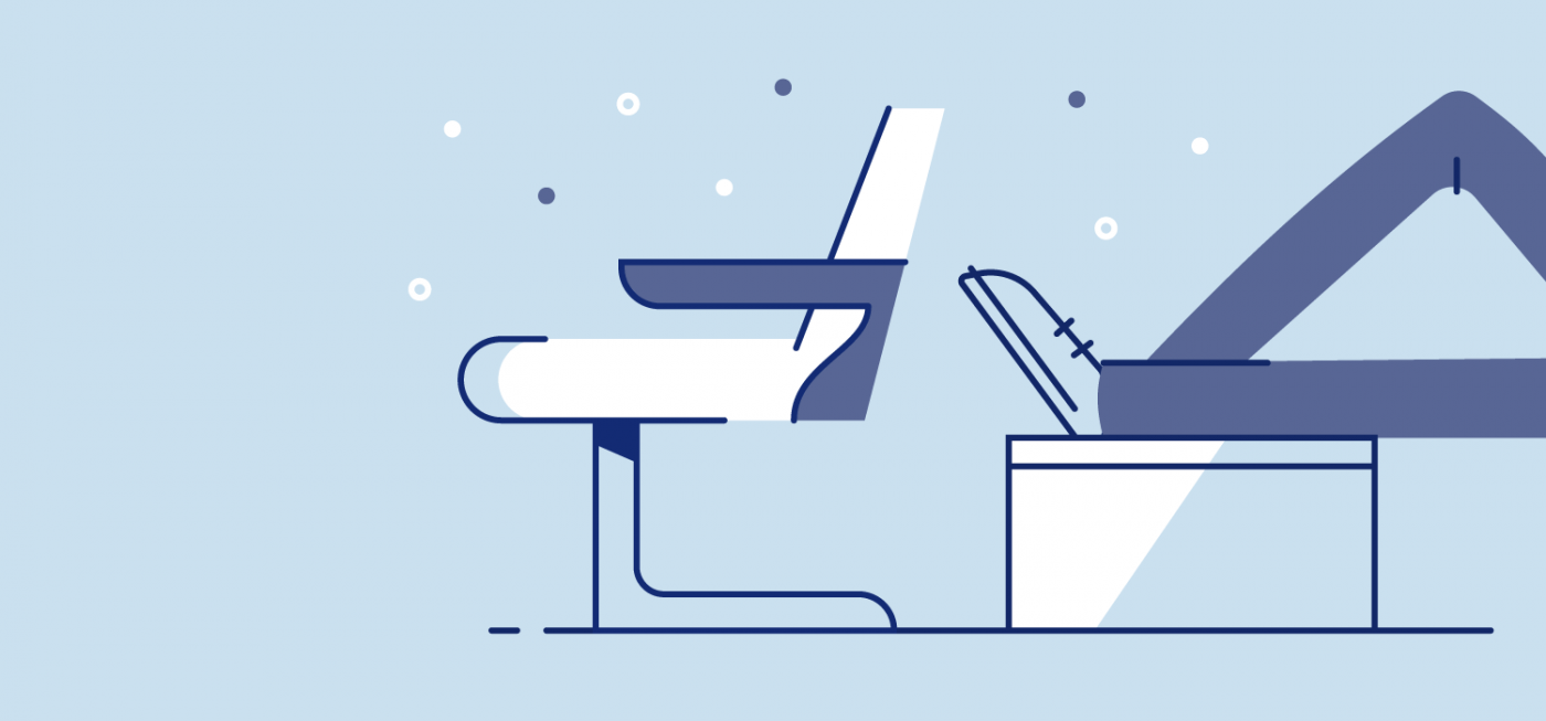 Đừng bắt chéo chân mà hãy tận dụng chỗ gác chân