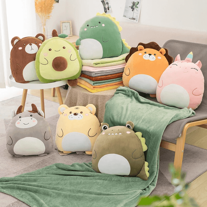 Bộ gối mền 2 trong 1 hình thú dễ thương - Mẫu 22