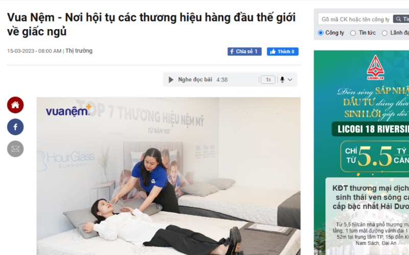 Review công ty Vua Nệm - Đơn vị phân phối các sản phẩm nệm cao cấp
